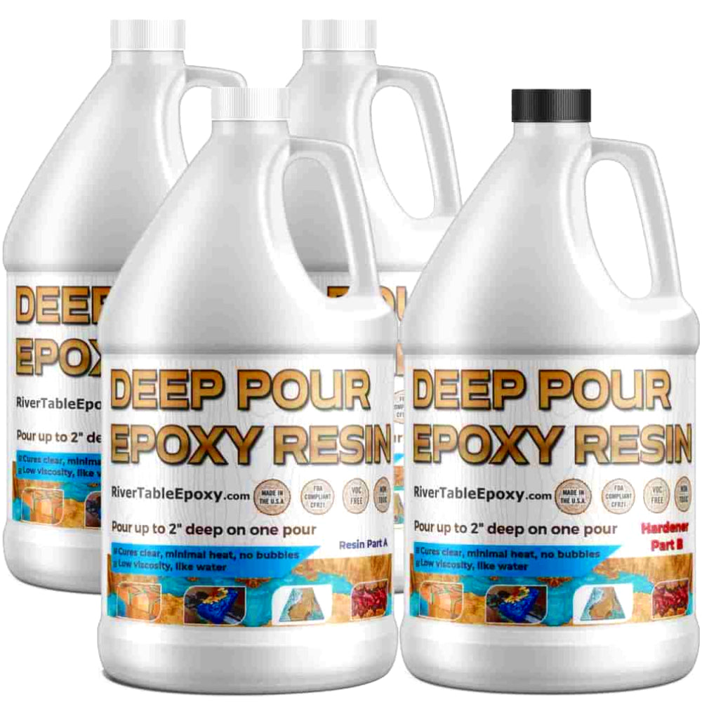 Deep Pour River Table Epoxy Resin Clear Kit Glossy Finish